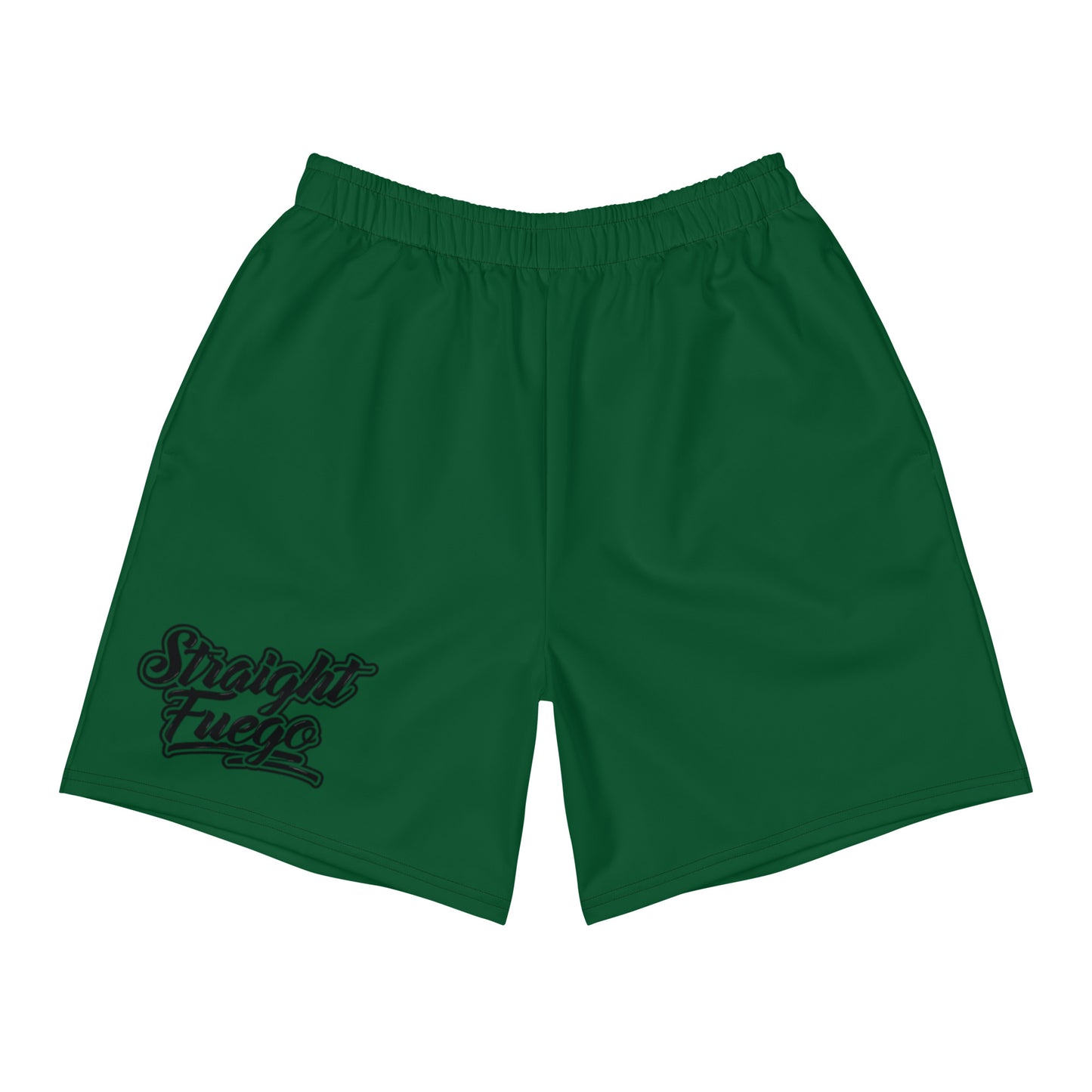 Men's Green & Black Straight Fuego Athletic Shorts