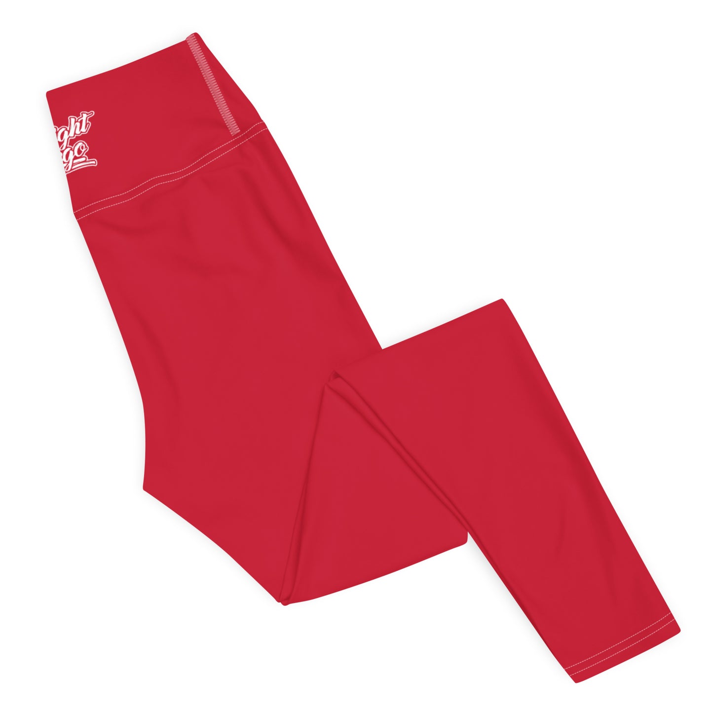 Red & White Straight Fuego Yoga Leggings