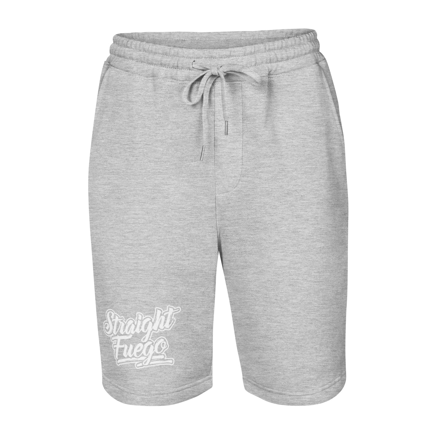 Men's Straight Fuego Fleece Shorts With White Logo