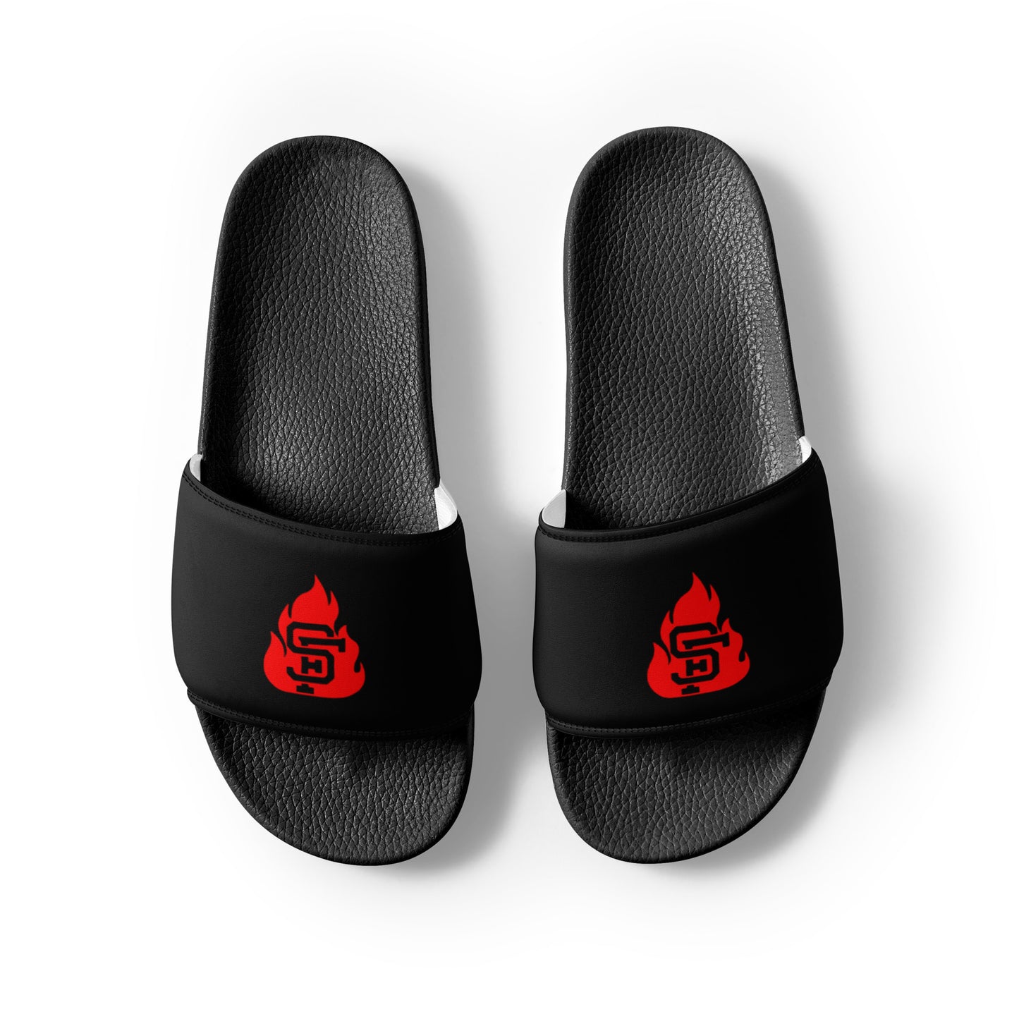 Men’s Black & Red SF Flame Slides