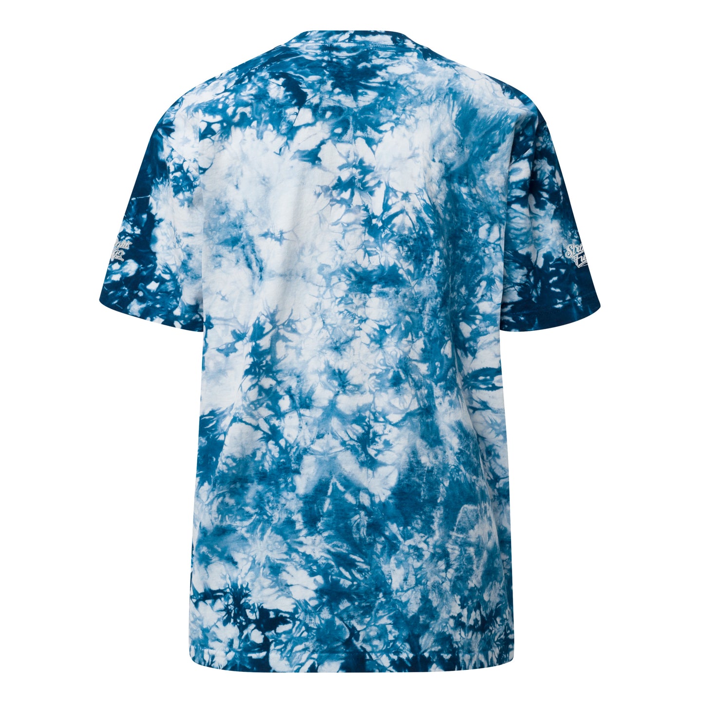 Men's Straight Fuego Over-Sized Embroidered Tie-Dye T-Shirt