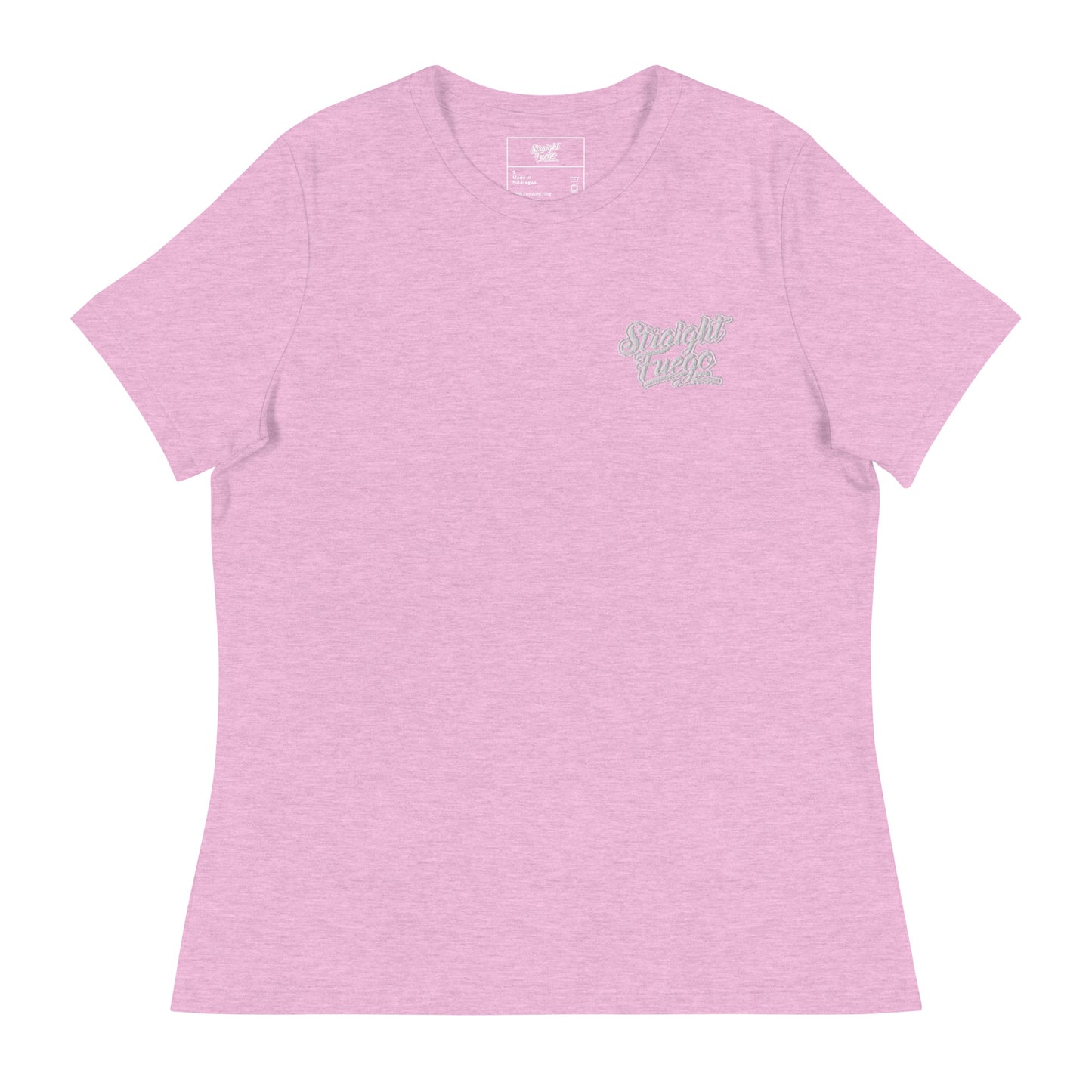 Women's Straight Fuego T-Shirt With White Logo