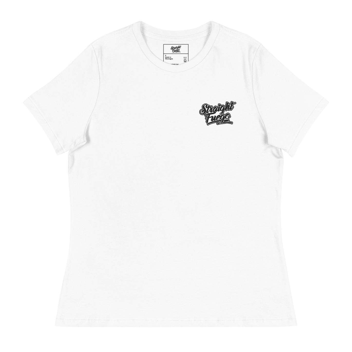 Women's Straight Fuego T-Shirt With Black Logo