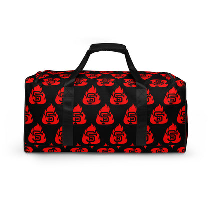 Black & Red SF Flame Duffle Bag