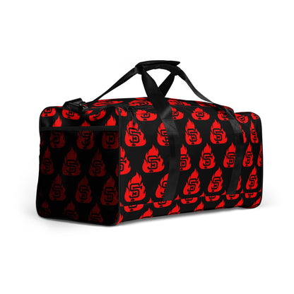 Black & Red SF Flame Duffle Bag