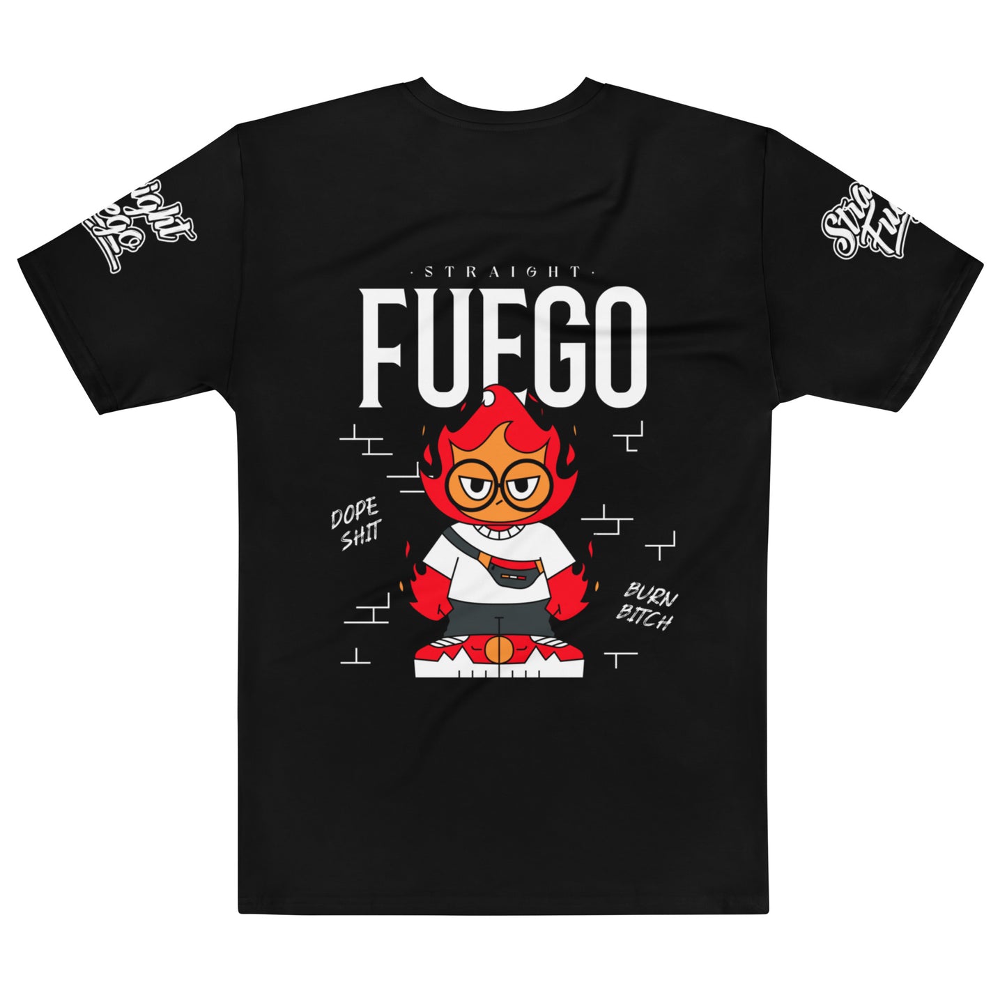 Men's Straight Fuego "Mascot" All Over Print T-Shirt