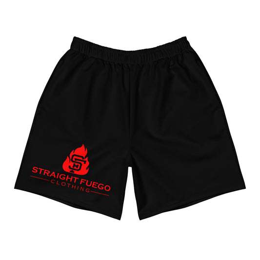 Black & Red SF Flame Athletic Shorts