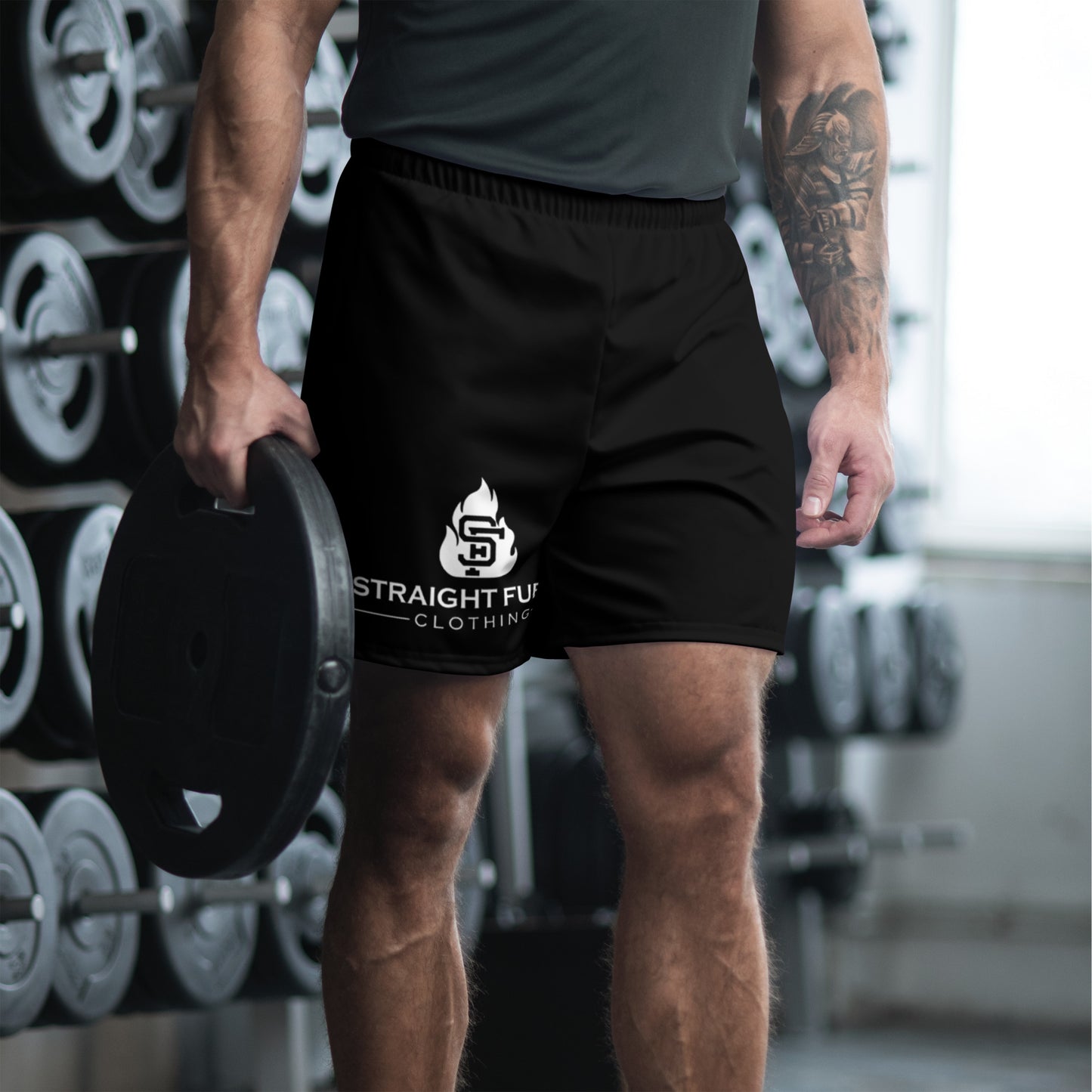 Black & White SF Flame Athletic Shorts