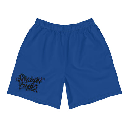 Men's Blue & Black Straight Fuego Athletic Shorts