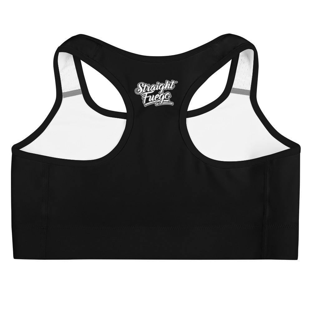 Black & White "SF Flame" Sports Bra