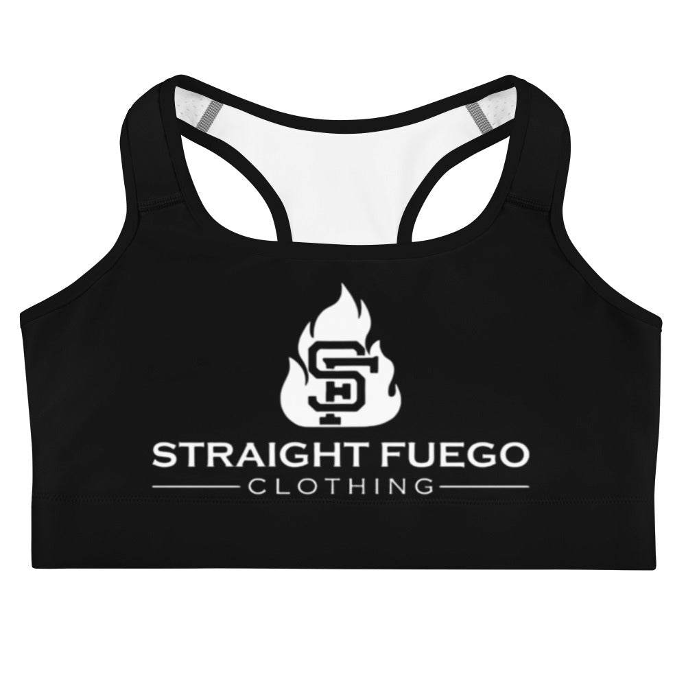 Black & White "SF Flame" Sports Bra