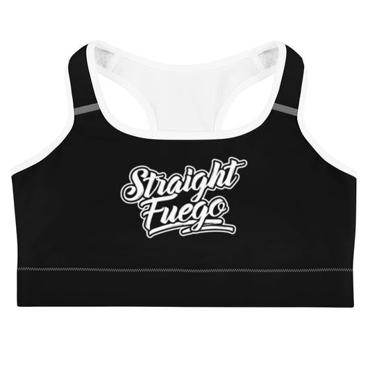 Black & White Straight Fuego Sports Bra