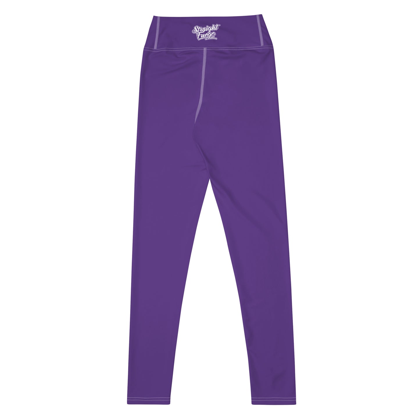 Purple & White Straight Fuego Yoga Leggings