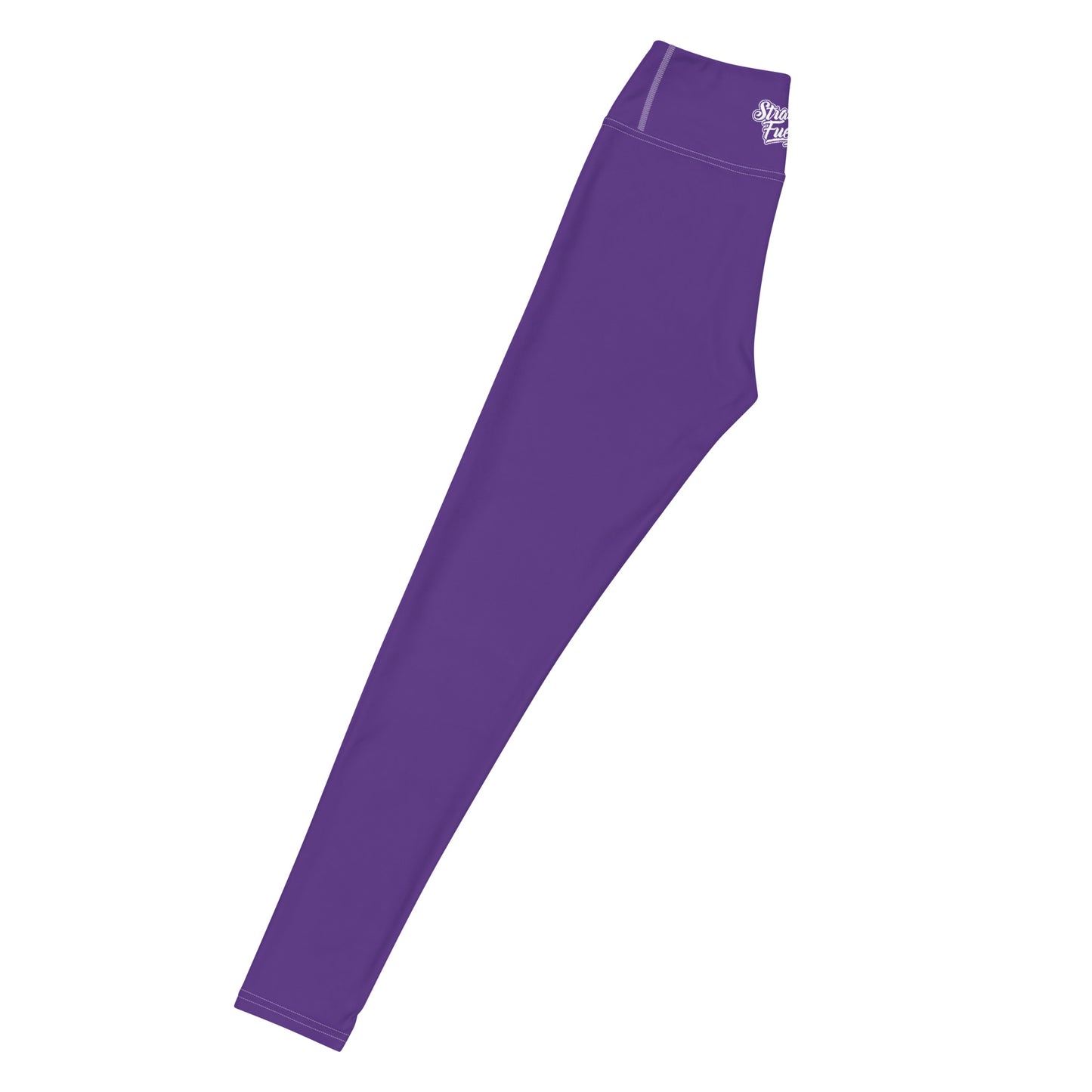 Purple & White Straight Fuego Yoga Leggings