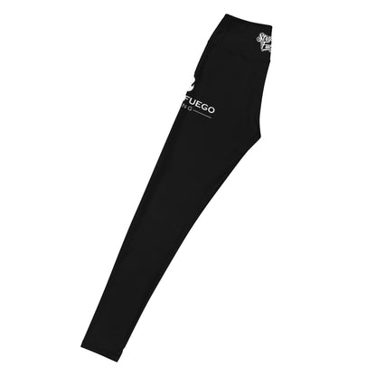 Black & White SF Flame Yoga Leggings