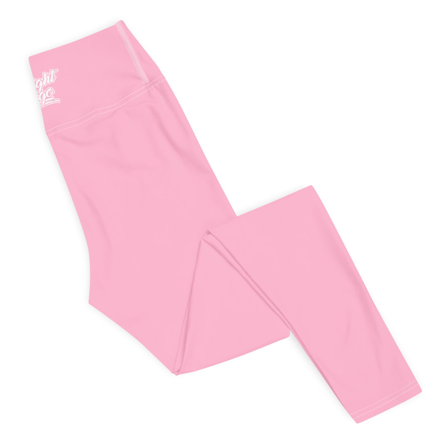 Pink & White Straight Fuego Yoga Leggings