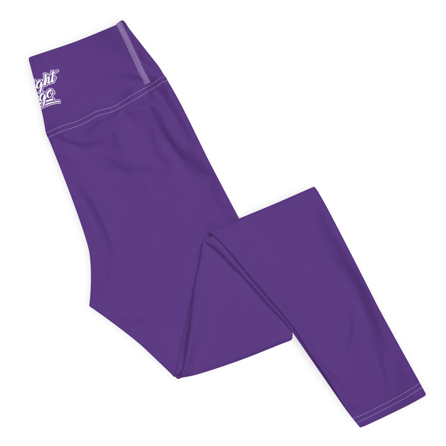 Purple & White Straight Fuego Yoga Leggings