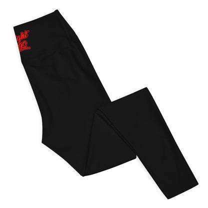 Black & Red SF Flame Yoga Leggings