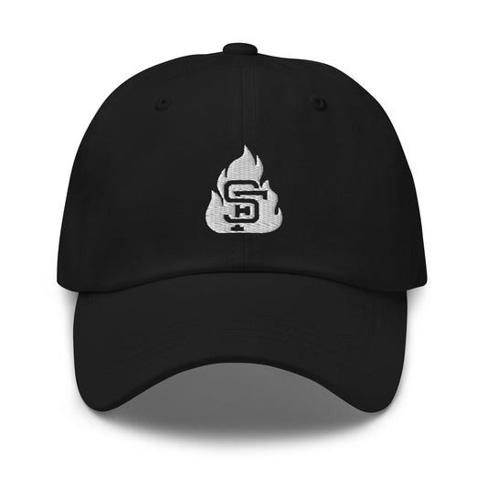 Black & White SF Flame Dad Hat