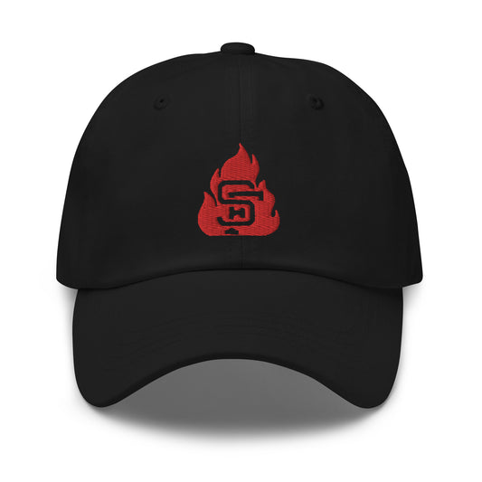 Black & Red SF Flame Dad Hat