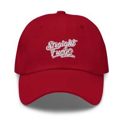 Straight Fuego Dad Hat With White Logo