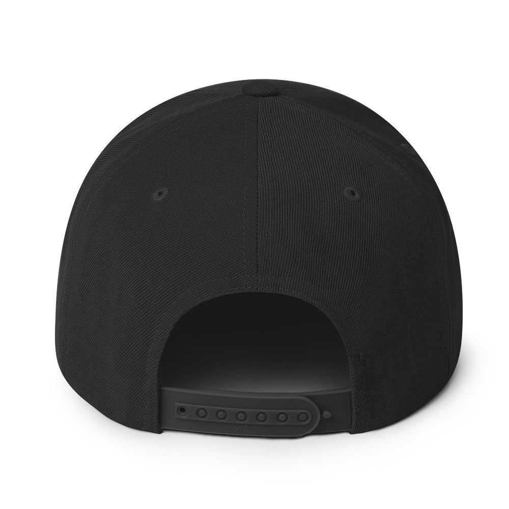 Black & White SF Flame Snapback Hat