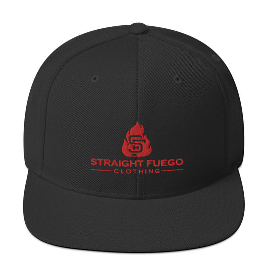 Black & Red SF Flame Snapback Hat