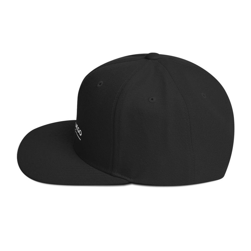 Black & White SF Flame Snapback Hat