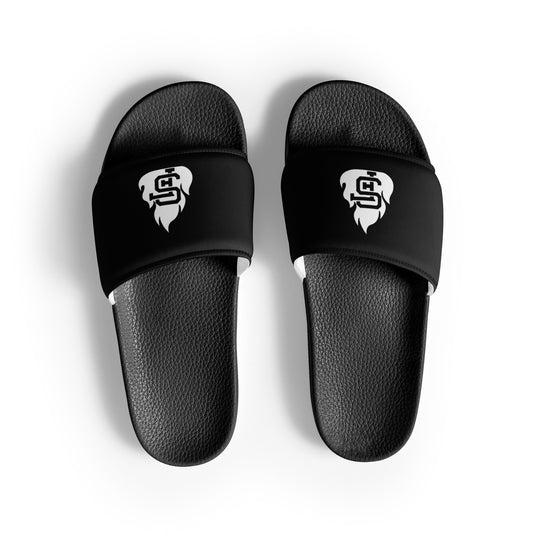 Men’s Black & White "SF Flame" Slides