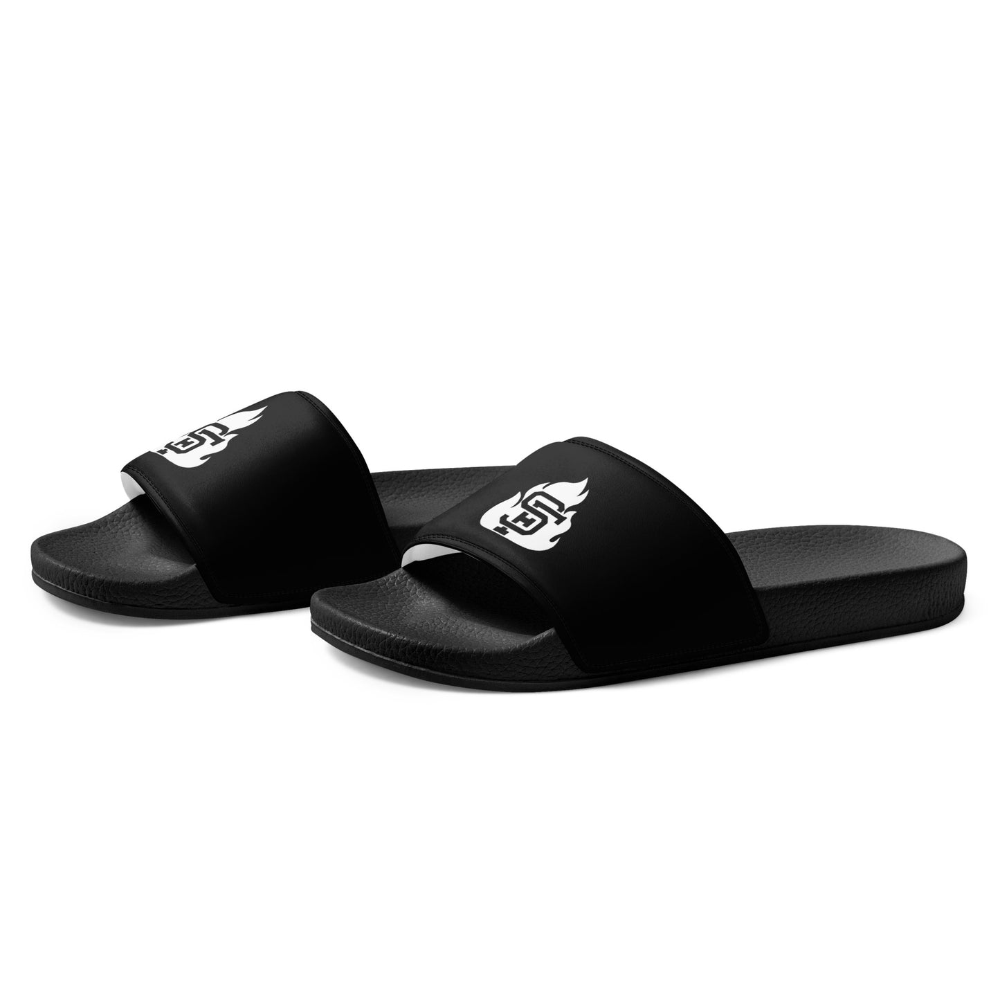 Men’s Black & White "SF Flame" Slides