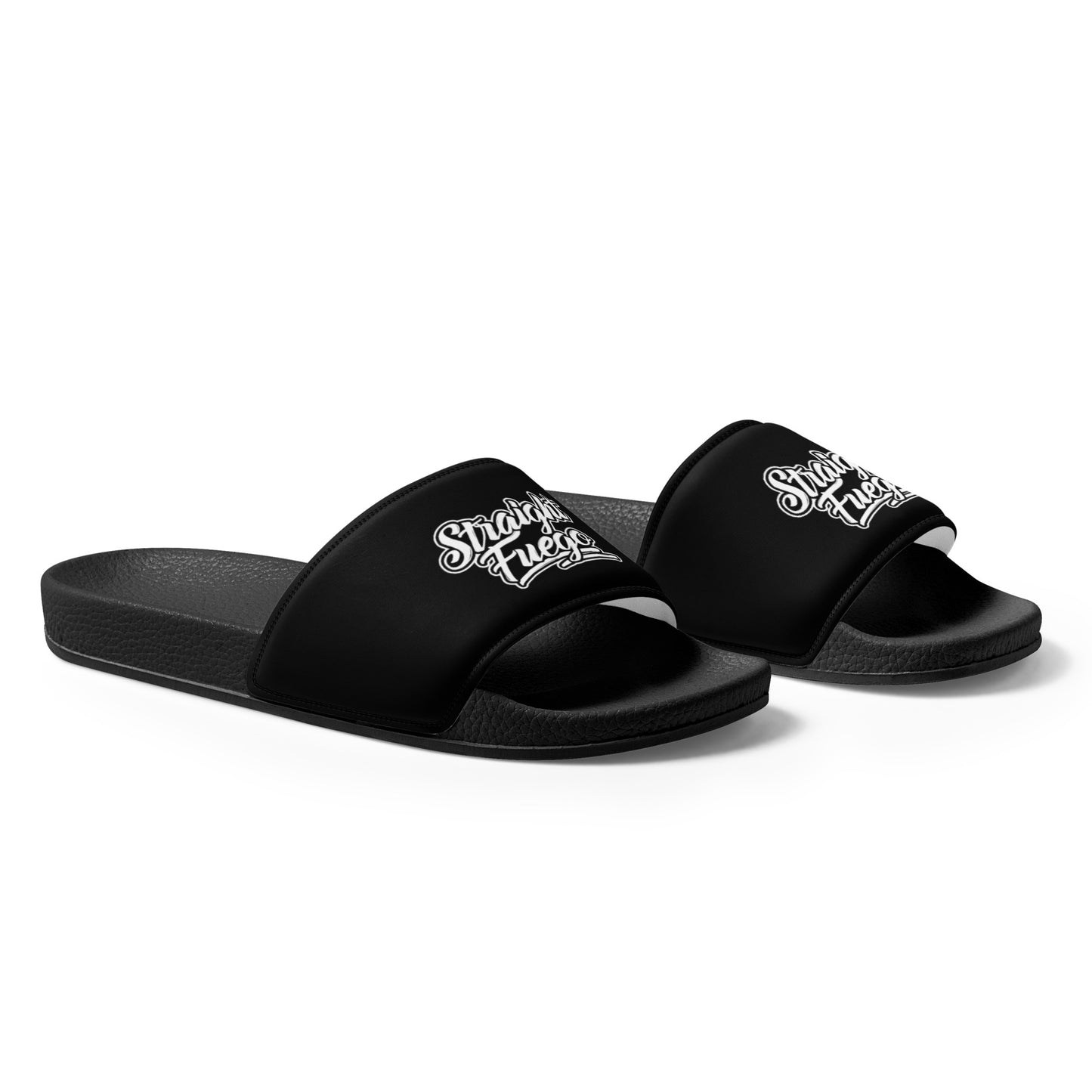 Black & White Straight Fuego Slides