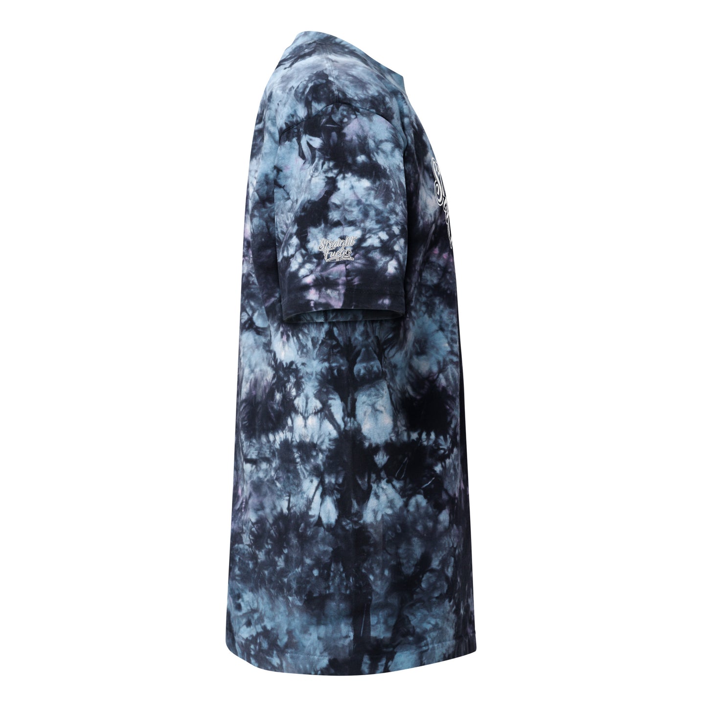 Men's Straight Fuego Over-Sized Embroidered Tie-Dye T-Shirt