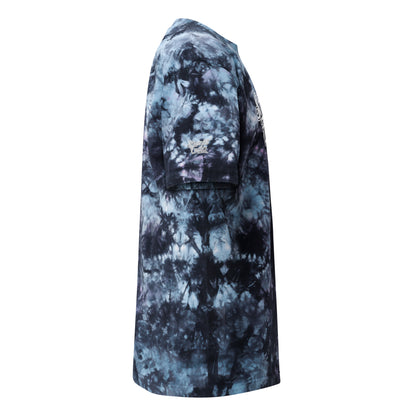 Men's Straight Fuego Over-Sized Embroidered Tie-Dye T-Shirt