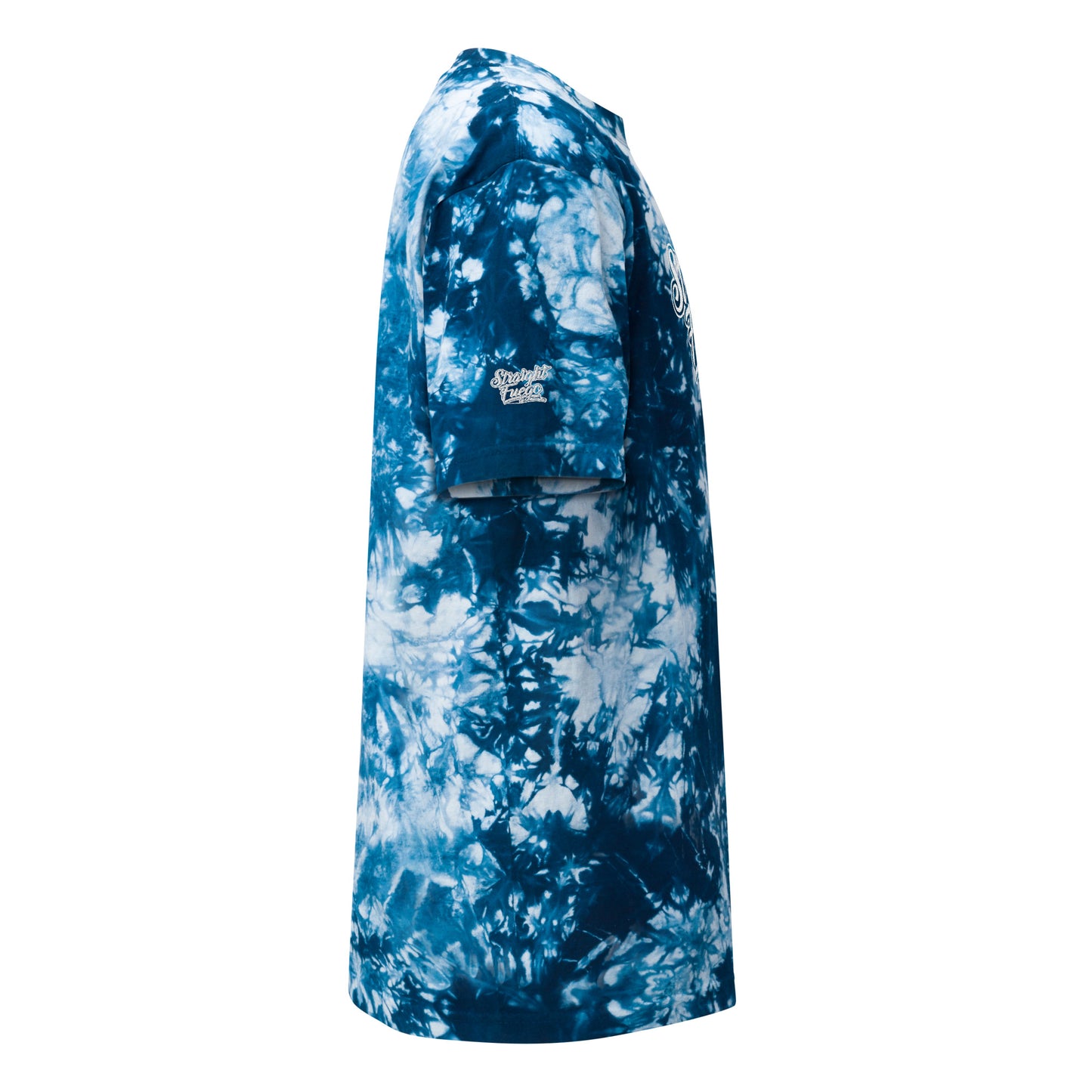 Men's Straight Fuego Over-Sized Embroidered Tie-Dye T-Shirt