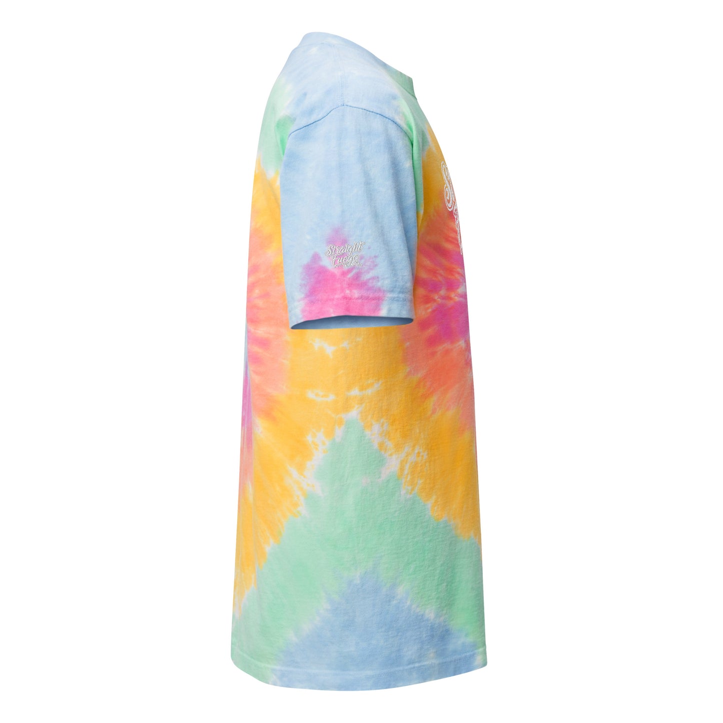 Men's Straight Fuego Over-Sized Embroidered Tie-Dye T-Shirt