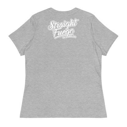 Women's Straight Fuego T-Shirt With White Logo