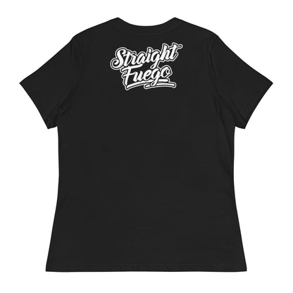 Women's Straight Fuego T-Shirt With White Logo