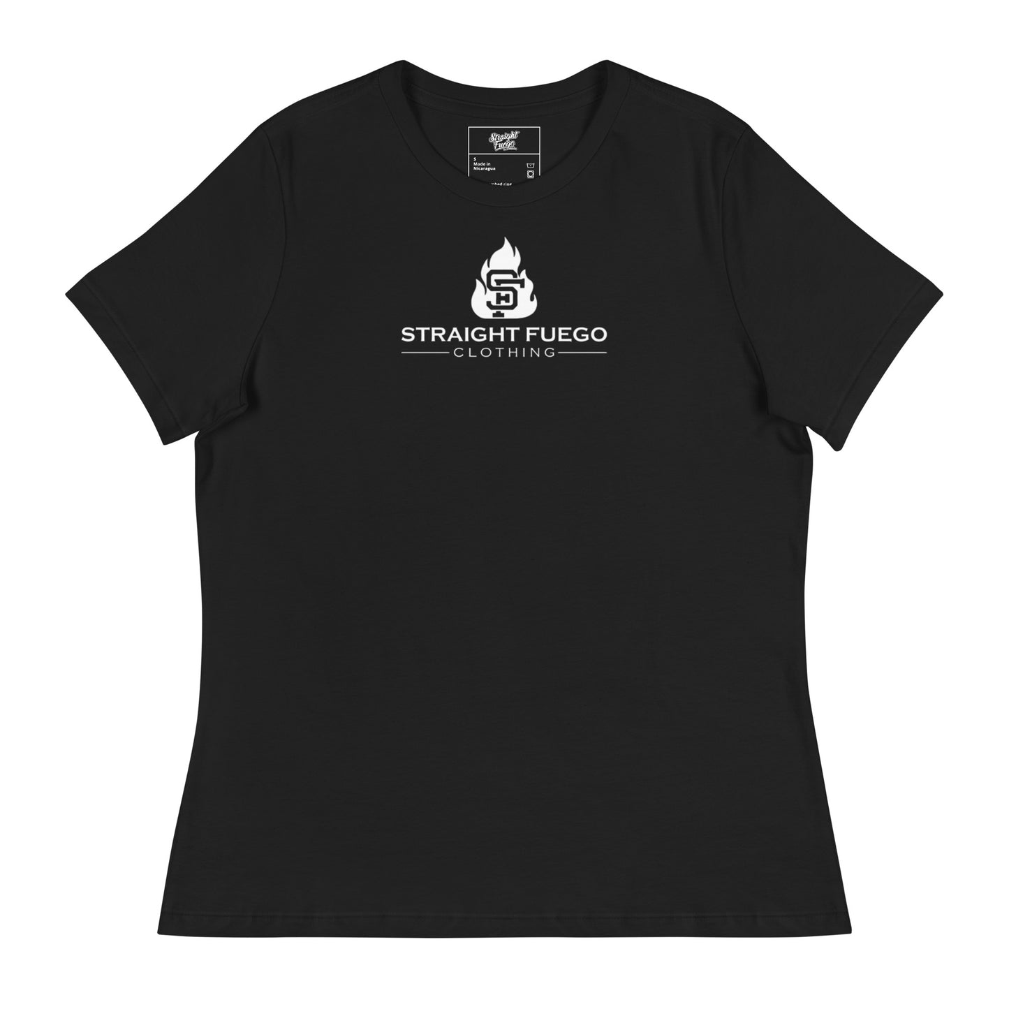 Women's Black & White SF Flame T-Shirt