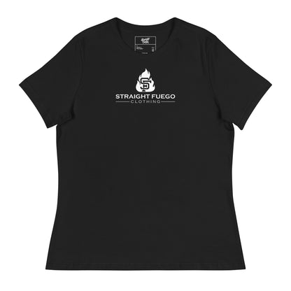 Women's Black & White SF Flame T-Shirt