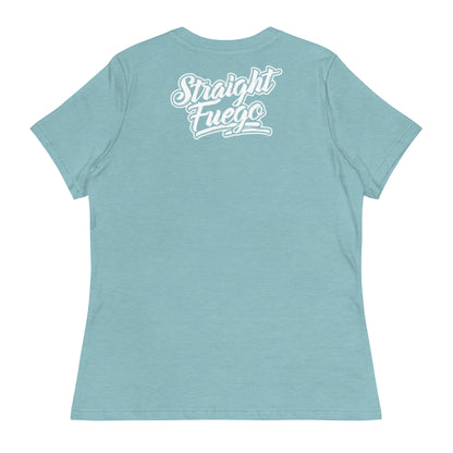 Women's Straight Fuego T-Shirt With White Logo