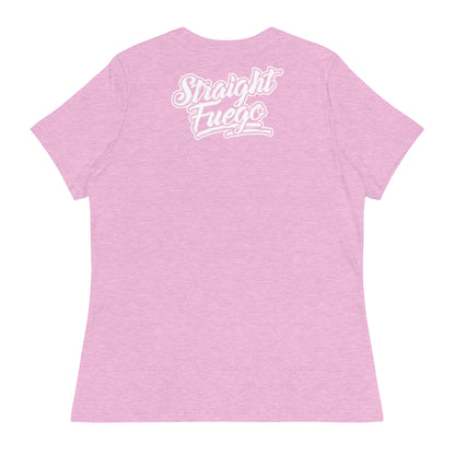 Women's Straight Fuego T-Shirt With White Logo